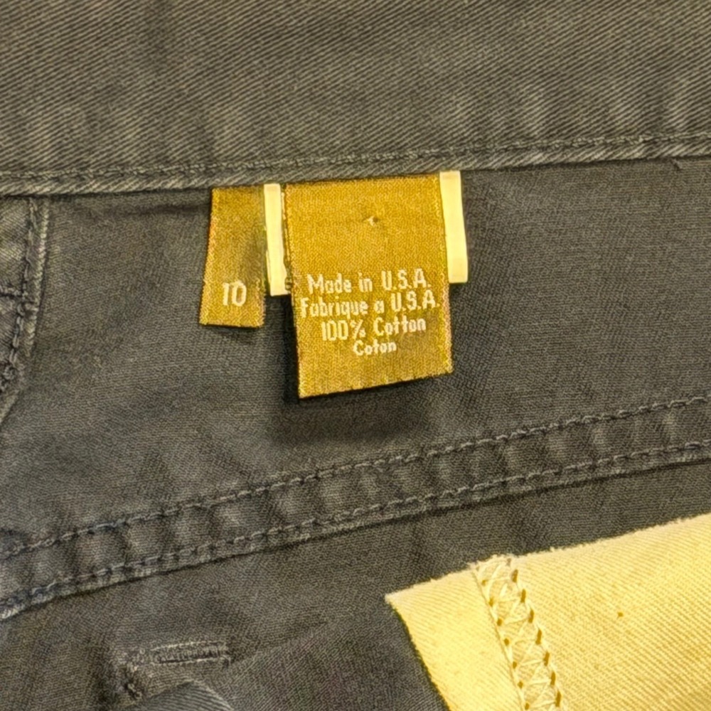 Calvin Klein Mini Skirt CK Khakis Vintage Enzyme Wash Navy Size 10 90s Y2K Denim - Picture 6 of 9
